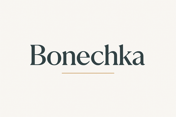 make logo of word "Bonechka"